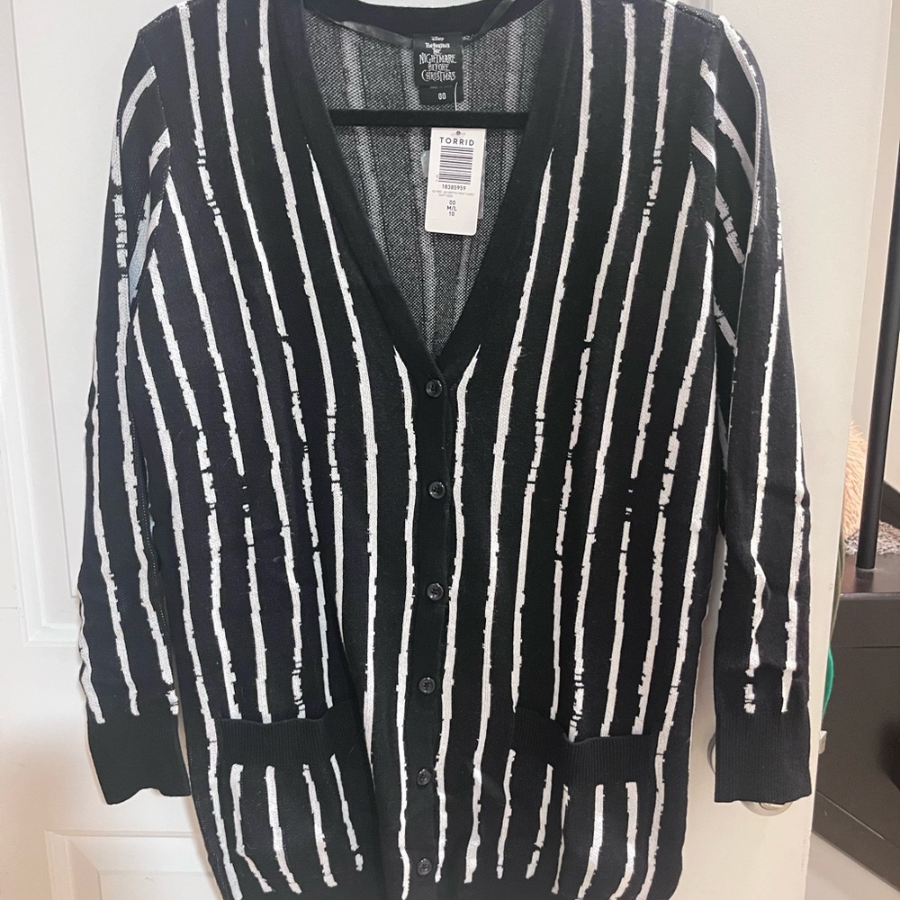 Torrid Nightmare Before Christmas Striped Cardigan